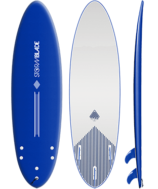 6ft4 Round Tail Surfboard / Navy