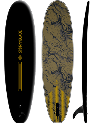 7ft Limited Surfboard / Black Marble